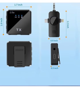 wireless microphone kablosuz yaka mikrofonu video youtube tiktok canlı yayın stüdyo mikrofon (F11-2 TÜYLÜ İKİLİ VLOG LİVE SHOW)