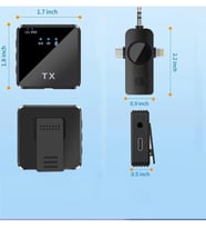 wireless microphone kablosuz yaka mikrofonu video youtube tiktok canlı yayın stüdyo mikrofon (F11-2 TÜYLÜ İKİLİ VLOG LİVE SHOW)