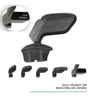 Peugeot 208 Uyumlu Araca Özel Kol Dayama Siyah 2012+ Parça