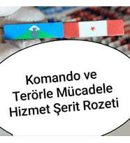 Komando Hizmet ve Terörle Mücadele Hizmet Şerit Rozeti - Ikili (Çok Renkli)