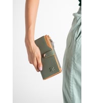 İmpolo Solin Yeşil Taba Kadın El Ve Cep Cüzdanı 10x18.5 Ebatında