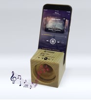 BK Gift Kişiye Özel Spotify Barkodlu Ahşap Telefon Standı ve Ses Yükseltici Amplifikatör-1