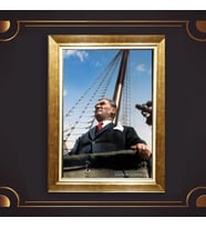 Özel Seri Paspartulu Çerçeveli Atatürk Tablo l706 (Gold)