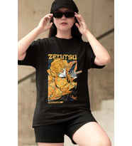 Anime Zenitsu Tişört (Siyah)