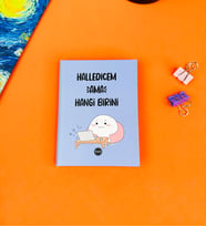 Halledicem Ama Hangi Birini Tasarımlı Sert Kapaklı Mini Defter