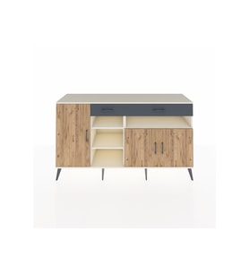 Kronos Konsol 5 Raflı 2 Çekmeceli 3 Kapaklı 176x59x99 Aytaşı-Çam/Antrasit