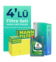 MANN Peugeot 508 1.6 Benzin Puretech Filtre Bakım Seti Castrol Motor Yağlı (2019-2022) 4 Lü