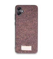 Coverzone Samsung Galaxy A05 ile Uyumlu Parlak Simli Telefon Bright K?l?f? Boncuk ??lemeli ??k Tasar?m Darbe Emici Kenarlar Tam Koruma Sa?layan Kaymaz Kapak Galaxy A05 i�in K?l?f Derin MOR