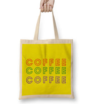 CAT Funny coffee drinks art lover gift quote - vintage Retro Rainbow Style Bez Çanta Uzun Saplı