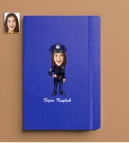 Kişiye Özel Kadın Model 13x21 Mavi Defter-21