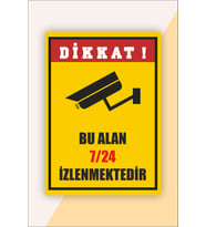 İş Güvenliği Bu Bölge Kamera Ile Izlenmektedir Levhası