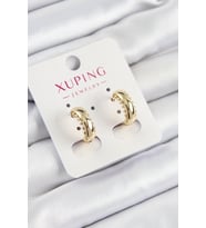 Xuping Çit Halka Model Gold Renk Kadın Küpe (Altın)
