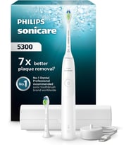 Sonicare 5300 Şarjlı Diş Fırçası, 21 Gün Şarj, 7 kat plak temizliği, Basınç sensörü, 2 mod, Seyahat kabı, 2 başlık, Beyaz, HX7108/03