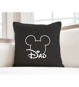 BK Gift Disney Tasarımlı Premium Kumaş Siyah Kırlent Yastık, Ev Hediyesi, Ev Dekorasyonu, Dekoratif Hediye-2