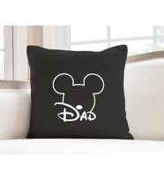 BK Gift Disney Tasarımlı Premium Kumaş Siyah Kırlent Yastık, Ev Hediyesi, Ev Dekorasyonu, Dekoratif Hediye-2