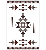 Eliana Home Baskılı, Yıkanabilir Kaymaz Taban Salon Halısı LNA0133-SD1062 100x150 cm (Beyaz)