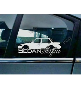 Civic EF Sedan Kelebek Cam Araba oto Sticker 19 cm 2 Adet