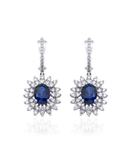 5.35 Karat Safir Pırlanta Küpe