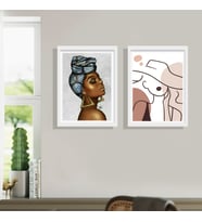 Yapışkanlı Sök Tak Beyaz Çerçeve 20x30cm - 2'li paket-İstenilen baskıyla