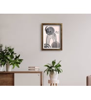 BK Home Doğal Masif Ahşap Çerçeveli Tablo 45x65cm-91