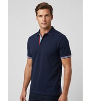 Erkek Polo Yaka Kontrast Şerit Detaylı Slim Fit T-Shirt