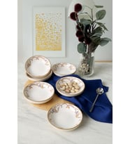 Keramika Bronze Bloom Halka Çerezlik / Sosluk 13 Cm 6 Adet 22929 (Çok Renkli)