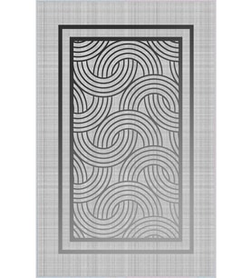 Eliana Home Baskılı, Yıkanabilir Kaymaz Taban Salon Halısı LNA0017-SD839 100x150 cm (Gri)