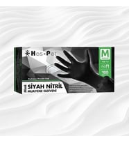 Has-pet Nitril Siyah Pudrasız Eldiven M
