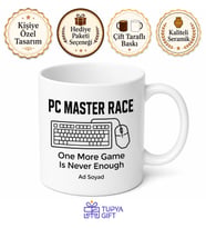 PC Master Race Yazılı Gamer Kupa Bardak Bilgisayar Oyuncusuna Hediye