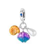 Triton,İstiridye ve İnci Charm  925 Ayar Gümüş