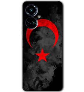 Tecno Camon 19 Pro Kılıf HD Desen Baskılı Kılıf - Black Ayyıldız