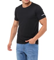 Ghassy Co. Erkek Nem Emici Hızlı Kuruma Atletik Teknik Performans T-shirt (Siyah)
