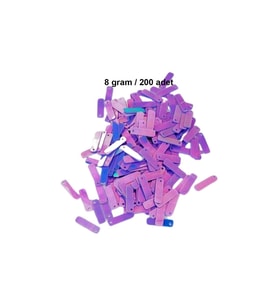 Mor 15 x 5 mm Dantel Oya Yazma Halhal Abiye Lazer Kesim Pul 200 adet / 8 gram