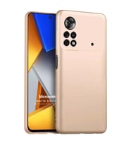 Microsonic Matte Silicone Xiaomi Poco M4 Pro 4G Kılıf Gold (Altın)