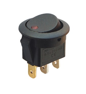 YUVARLAK NOKTA IŞIKLI ON-OFF 3 PİN 220 VOLT ANAHTAR (IC-132)