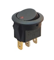 YUVARLAK NOKTA IŞIKLI ON-OFF 3 PİN 220 VOLT ANAHTAR (IC-132)