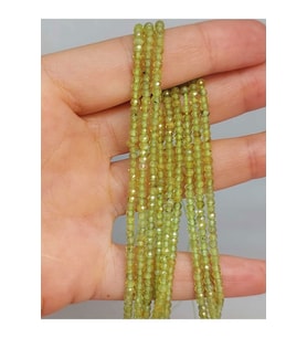 Bileklik Boy Peridot (ZEBERCET) Taşı Dizi 2.5mm (45922) Yarım Dizi (17CM UZUNLUĞUNDADIR)