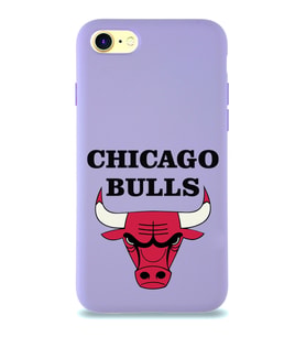 Apple iPhone 7 Uyumlu Lansman Kılıf Chicago Bulls Tasarımlı Altı Kapalı İçi Kadife Kaplı  Kapak (Şeffaf)