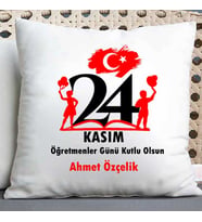 24 Kasım Öğretmenler Günü Kutlu Olsun Yastık
