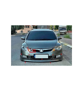 HONDA CİVİC FD6 Uyumlu ÖN TAMPON EKİ KARLIK MAKYAJSIZ KASA FİBERGLASS BOYASIZ