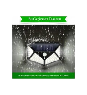 Güneş Enerjili Lamba Led Sokak Dış Ortam Solar Bahçe Aydınlatması Su Geçirmez Sensörlü 1 Adet