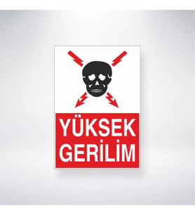 Yüksek Gerilim 21x28 Arkası Yapışkanlı Levha