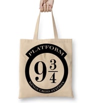Harry Potter Platform 9 34 9 3-4 Bez Çanta Uzun Saplı