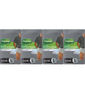 Depend Emici Külot Pants Hasta Bezi L - Büyük - Large Erkek 32 Adet (4PK*8)