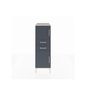 Kronos Dolap Tek Raflı 2 Çekmeceli 2 Kapaklı 44x59x134 Aytaşı-Antrasit