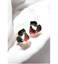 LİLA YAPRAK STUD KÜPE