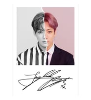 Jungkook Imza Tablo Ahşap Poster Dekoratif Kod4172