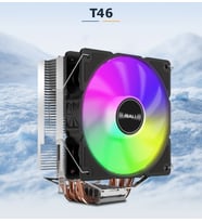BUBALUS Intel-Amd  Siyah 120mm 140W Kule Tipi İşlemci Soğutucu B-T46 (Gümüş)