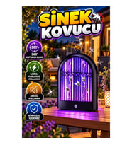 Şarjlı UV Böcek Öldürücü Lamba 360° Kapsama Alanlı Balkon Bahçe Teras Kullanımı