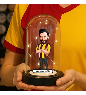 Kişiye Özel Karikatür Sarı Kırmızı  Tasarım  Taraftar Hediyesi